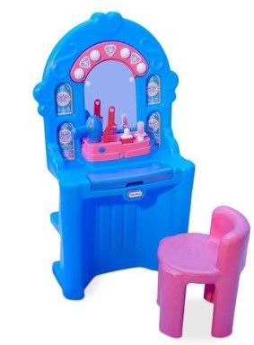 Photo 1 of Little Tikes Ice Princess Magic Mirror Roleplay Vanity with Lights Sounds and Pretend Beauty Accessories
