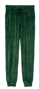 Photo 1 of 3 of- Stars Above Womens Size XSMALL Lounge Jogger Green Velour Sweat Pants with/ Draw String