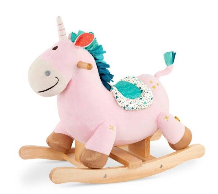 Photo 1 of B. toys Wooden Unicorn Rocker - Cleo
