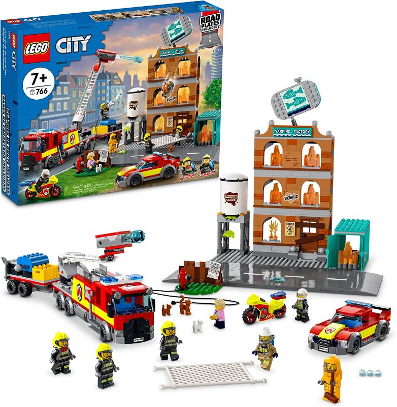 Photo 1 of LEGO City Fire Brigade 60321 Building Kit; Multi-Model Playset with 2 City TV Characters, for Ages 7+ (766 Pieces)
