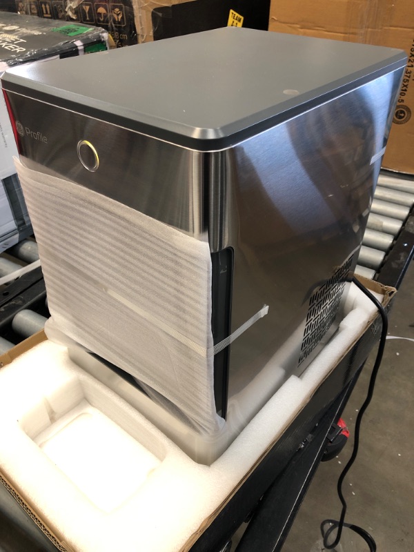 Photo 3 of **TESTED** GE Profile Opal | Countertop Nugget Ice Maker with Side Tank | Portable Ice Machine Makes up to 24 lbs. of Ice Per Day | Stainless Steel Finish
