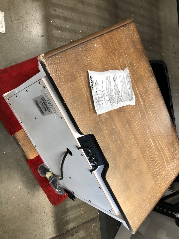 Photo 1 of **MINOR DAMAGE**TESTED** Signature Design by Ashley Realyn French Country 3 Drawer Nightstand with Electrical Outlets & USB Ports, Chipped White
