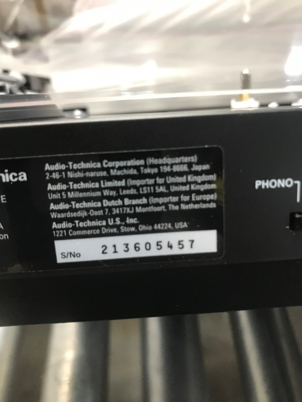 Photo 2 of Audio-Technica AT-LP60X-GM Fully Automatic Belt-Drive Stereo Turntable, Gunmetal/Black, Hi-Fi, 2 Speed, Dust Cover, Anti-Resonance, Die-Cast Aluminum Platter