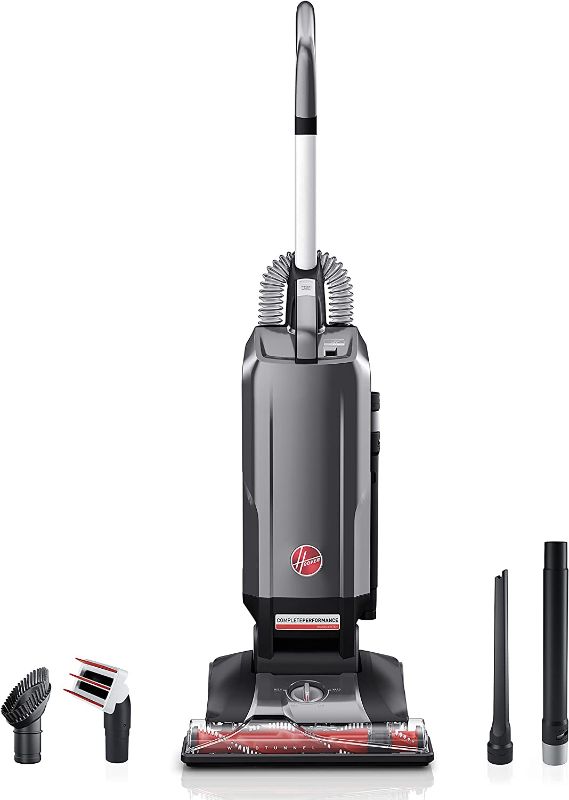 Photo 1 of Hoover Complete Performance Advanced Pet Kit, Corded Bagged Upright Vacuum Cleaner with HEPA Filter, UH30650, Grey