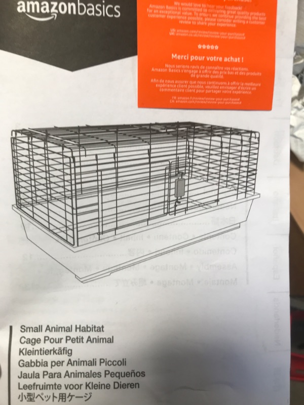 Photo 2 of Amazon Basics Small Animal Cage Habitat With Accessories