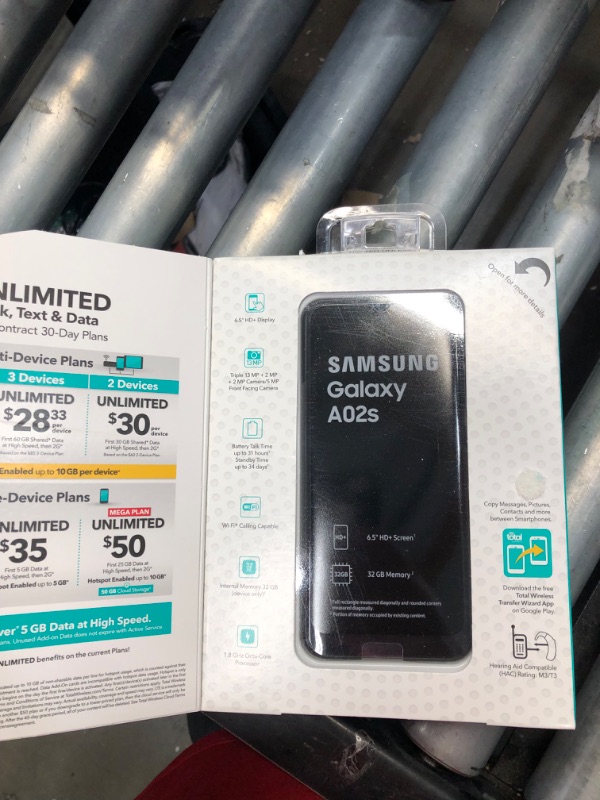 Photo 2 of Total Wireless - Samsung Galaxy A02s 32GB Prepaid - Black
