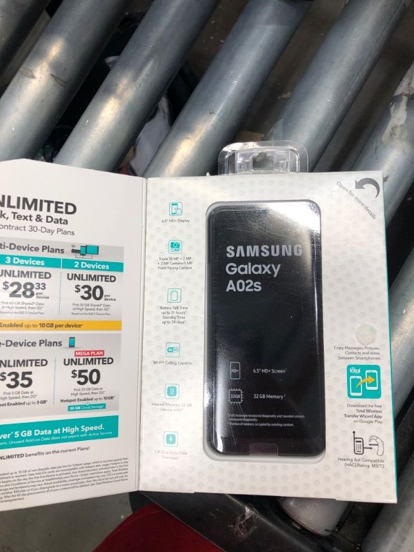 Photo 1 of Total Wireless - Samsung Galaxy A02s 32GB Prepaid - Black

