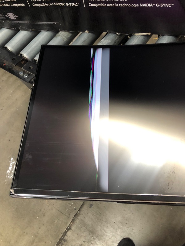 Photo 6 of **CRACKED LINE THROUGH SCREEN***LG 34GN850-B 34 Inch 21: 9 UltraGear Curved QHD (3440 x 1440) 1ms Nano IPS Gaming Monitor with 144Hz and G-SYNC Compatibility - Black (34GN850-B)
