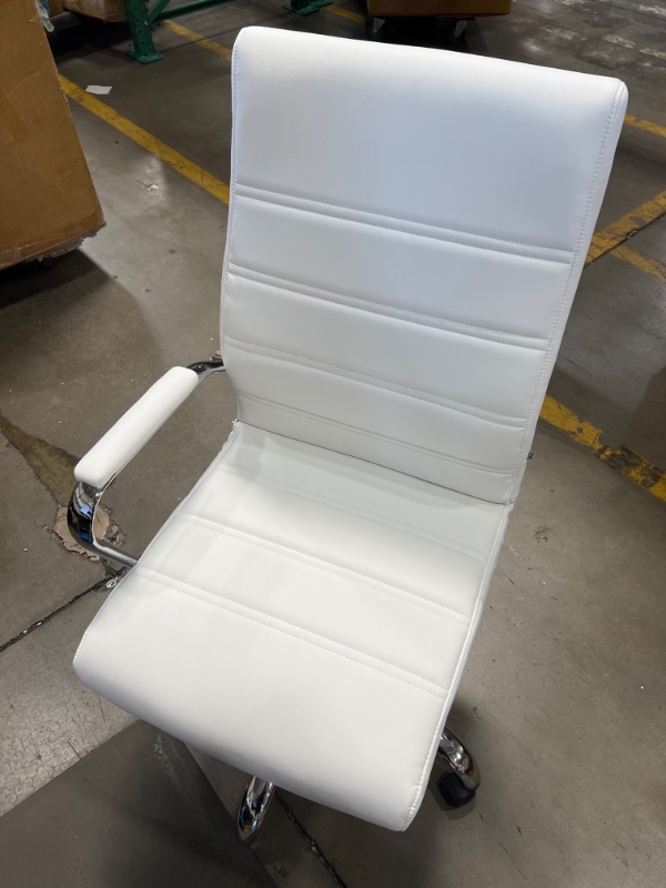 Photo 2 of Flash Furniture Executive Swivel Chair - High Back - Leather - White
