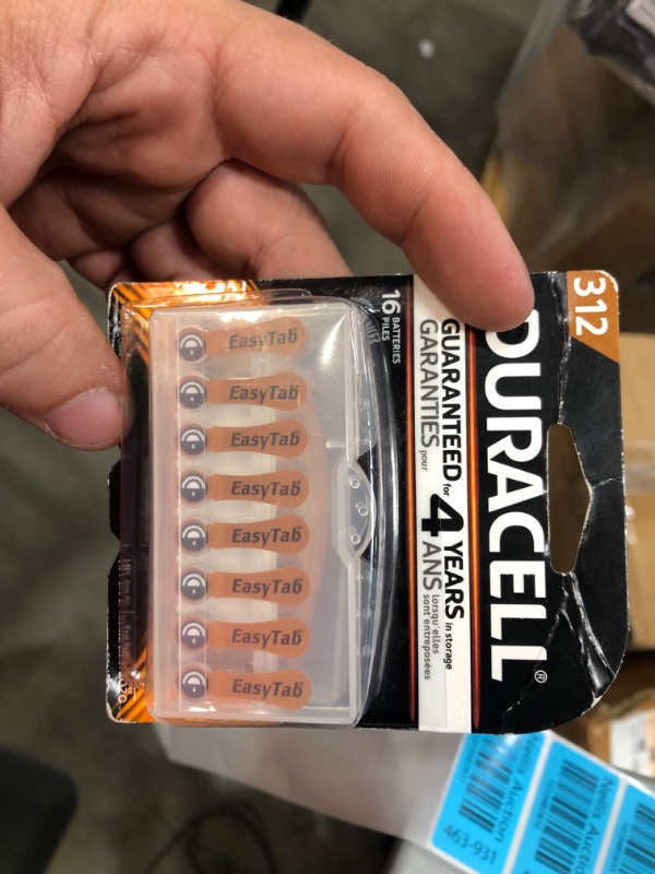 Photo 2 of Duracell Size 312 Hearing Aid Batteries - 16 Pack - Easy-Fit Tab

