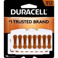 Photo 1 of Duracell Size 312 Hearing Aid Batteries - 16 Pack - Easy-Fit Tab

