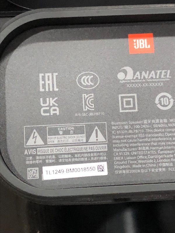 Photo 6 of JBL PartyBox 710 -Party Speaker with Powerful Sound, Built-in Lights and Extra Deep Bass, IPX4 Splash Proof, App/Bluetooth Connectivity, Made for Everywhere with a Handle and Built-in Wheels (Black)
