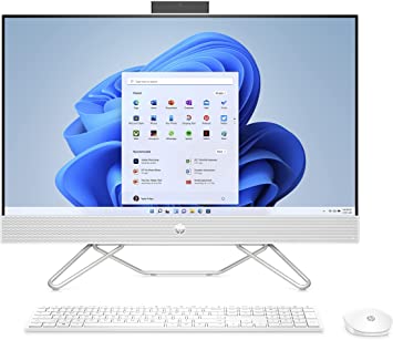 Photo 1 of HP 27” All-in-One Desktop PC, AMD Ryzen 7 5700U, 12 GB RAM, 256 GB SSD & 1 TB Hard Drive, Full HD IPS Display, Windows 11 Pro, 720p Privacy Webcam, Dual Mics, Keyboard and Mouse (27-CB0052, 2022)
