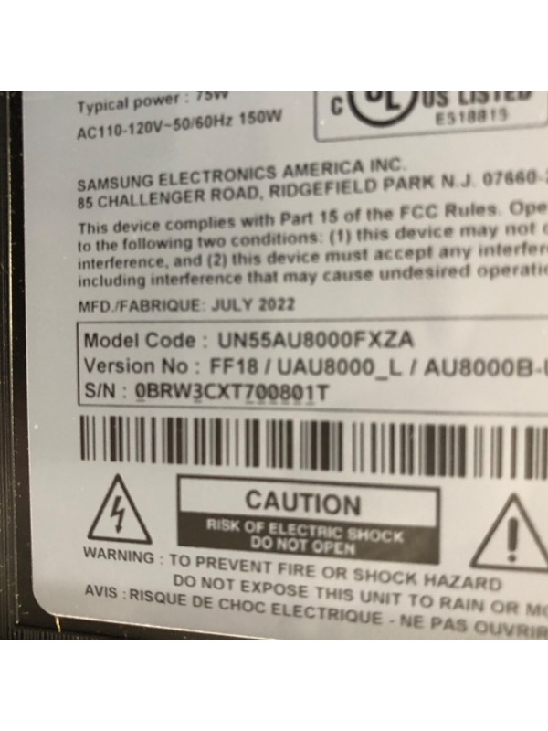 Photo 6 of SAMSUNG 55-Inch Class Crystal 4K UHD AU8000 Series HDR, 3 HDMI Ports, Motion Xcelerator, Tap View, PC on TV, Q Symphony, Smart TV with Alexa Built-In (UN55AU8000FXZA, 2021 Model)
