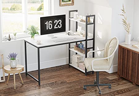 Photo 1 of Cubicubi Computer Desk 55 inch with Storage Shelves Study Writing Table for Home Office,Modern Simple Style,White
Product Dimensions	23.6"D x 55.1"W x 46.4"H
