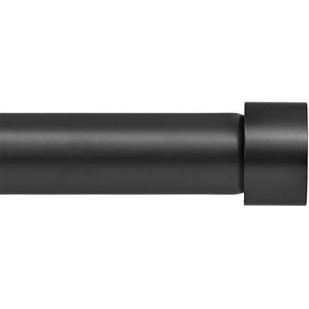 Photo 1 of **missing ends**
Ivilon Drapery Window Curtain Rod - End Cap Style Design 1 Inch Pole. 72 to 144 Inch Color Black
