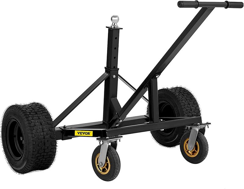 Photo 1 of **USED-LOOSE HARDWARE**
VEVOR Adjustable Trailer Dolly, 1500 Lbs Capacity Trailer Mover Dolly, 25.6" - 33.5" Adjustable Height, Manual Trailer Mover with 16” Wheels, Heavy-Duty Tow Dolly for Car, RV, Boat
