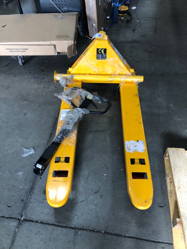 Photo 9 of **PLEASE VIEW PHOTOS FOR DETAIL**
Giant Move MB-P25L Steel Hand Pallet Truck, 5500 lbs Capacity, 48" Length x 27" Width Fork, Yellow