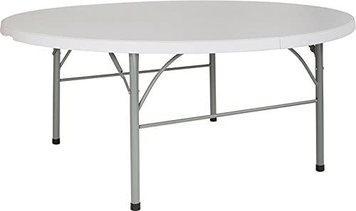 Photo 1 of **MAJOR DAMAGE** PLEASE VIEW PHOTOS*
StarSun Depot 72" Round Bi-Fold Granite White Plastic Folding Table 71" W x 71" D x 29" H
