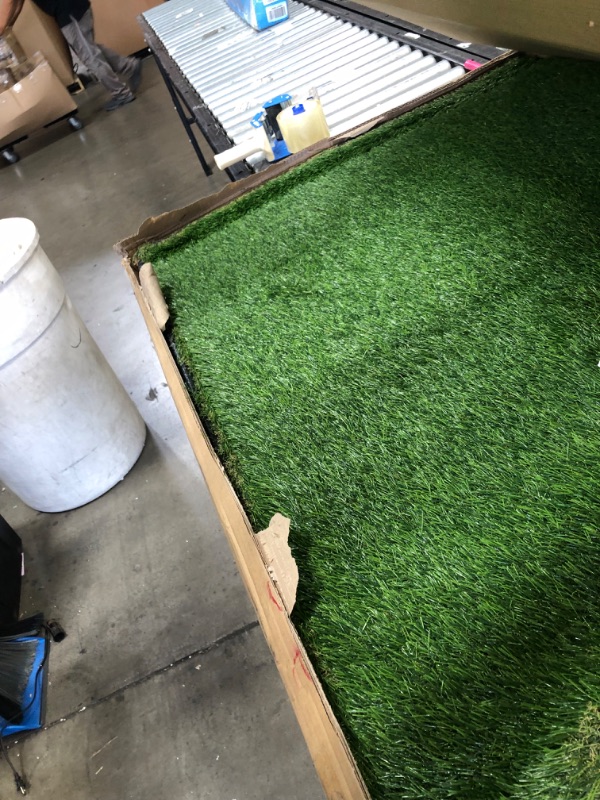 Photo 1 of **DAMAGED**
MEEXPAWS Dog Grass Pee Pads for Dogs with Tray , Extra Large, Large, Small 3 Sizes , 2 Dog Artificial Grass Pads , Indoor Dog Litter Box

