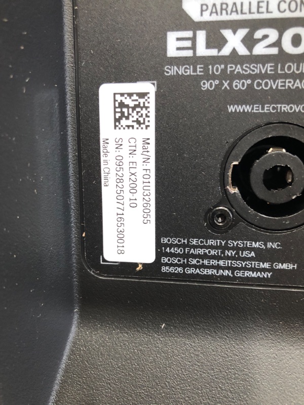 Photo 1 of Electro-Voice ELX200-10 10" 1200W 2-Way Full Range Passive Loudspeaker
