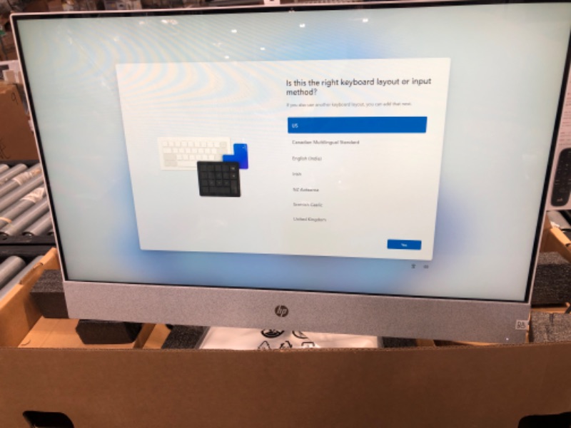 Photo 2 of HP Pavilion 27” All-in-One Desktop, AMD Ryzen 7 5700U, 16 GB RAM, 256 GB SSD & 1 TB Hard Drive, Full HD Touchscreen, Windows 11 Home, 5 USB Ports, 5MP Pop-up Camera, Keyboard & Mouse (27-ca0070, 2021)

