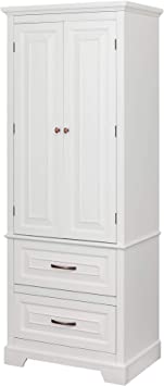 Photo 1 of **INCOMPLETE MISSING OTHERS BOXES**Teamson Home St. James Bathroom Storage Linen Cabinet, White