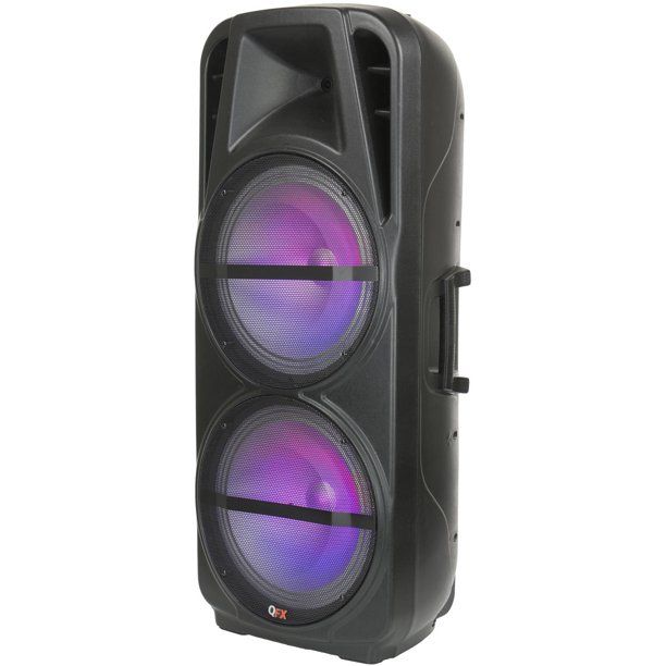 Photo 1 of QFX PBX-621501 Dual 15" Rechargeable Portable PARTY Bluetooth Speakers
