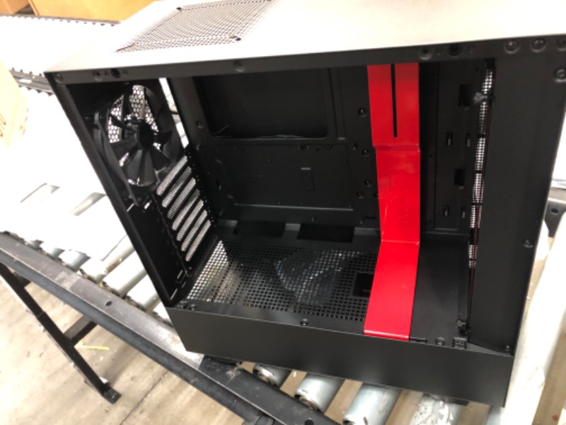 Photo 1 of NZXT H510 - CA-H510B-BR - Compact ATX Mid-Tower PC Gaming Case - Front I/O USB Type-C Port - Tempered Glass Side Panel - Cable Management System - Water-Cooling Ready - Black/Red
