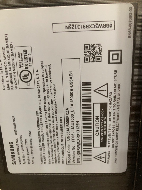 Photo 5 of *COLOR PROBLEMS* SAMSUNG 55-Inch Class Crystal 4K UHD AU8000 Series HDR, 3 HDMI Ports, Motion Xcelerator, Tap View, PC on TV, Q Symphony, Smart TV with Alexa Built-In (UN55AU8000FXZA, 2021 Model)
