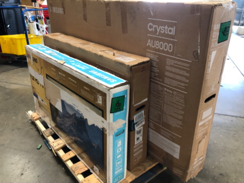 Photo 1 of PALLET OF BROKEN TVS, 5 TVS NON-REFUNDABLE