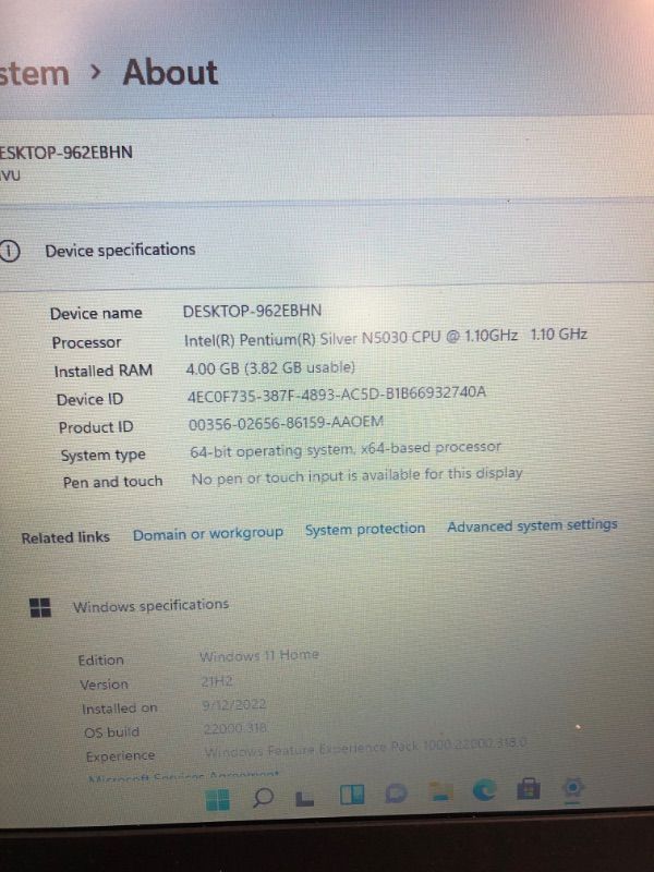 Photo 7 of Lenovo IdeaPad 1 14IGL05 81VU00D6US 14" Notebook - HD - 1366 x 768 - Intel Pentium Silver N5030 Quad-core (4 Core) 1.10 GHz - 4 GB RAM - 128 GB SSD
