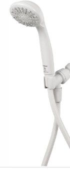 Photo 1 of 3-Spray 3.3 in. Single Wall Mount Handheld Adjustable Shower Head in White
