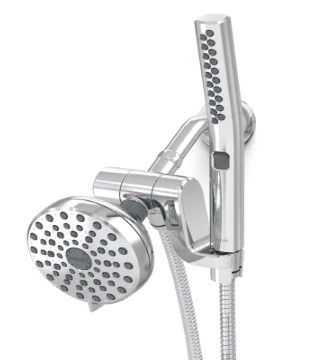 Photo 1 of 12-spray 5 in. High PressureDual Shower Head and Handheld Shower Head in Chrome