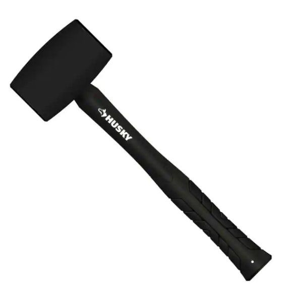 Photo 1 of 16 oz. Black Rubber Mallet Fiberglass Handle
