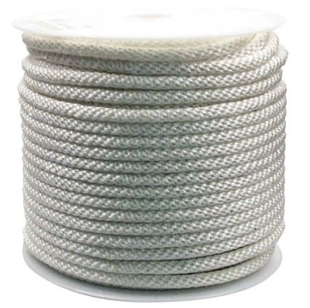 Photo 1 of 1/2 in. x 300 ft. Solid Braided Nylon Rope White