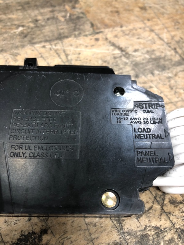 Photo 5 of GE Q-Line 20 Amp 1 in. Single Pole Arc Fault Combination Circuit Breaker