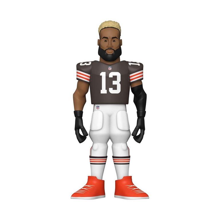 Photo 1 of 2PK-NFL Cleveland Browns Odell Beckham Jr. Home Uniform Vinyl Gold
