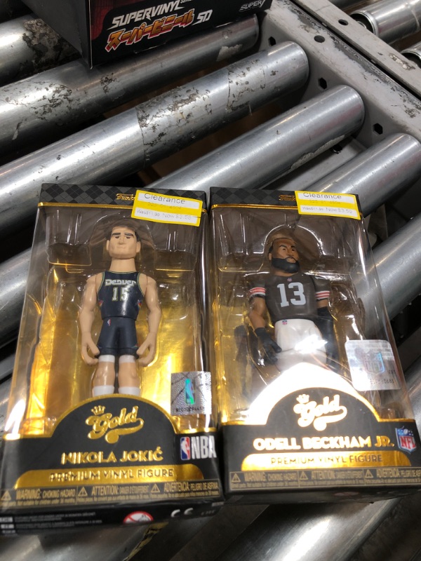 Photo 3 of 2PK-NFL Cleveland Browns Odell Beckham Jr. Home Uniform Vinyl Gold+NBA Denver Nuggets Nikola Jokic Vinyl Gold

