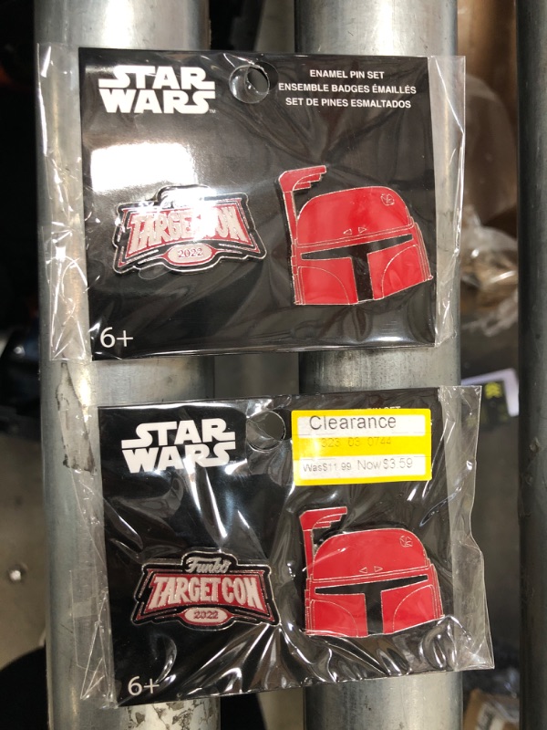 Photo 2 of 2PK-Funko POP! Pins: Star Wars - Boba & Logo 2pk (Target Exclusive), Red
