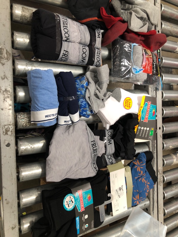 Photo 1 of 10 ITEM BUNDLE OF MENS SOCKS AND UNDERWEAR MIXED SIZES