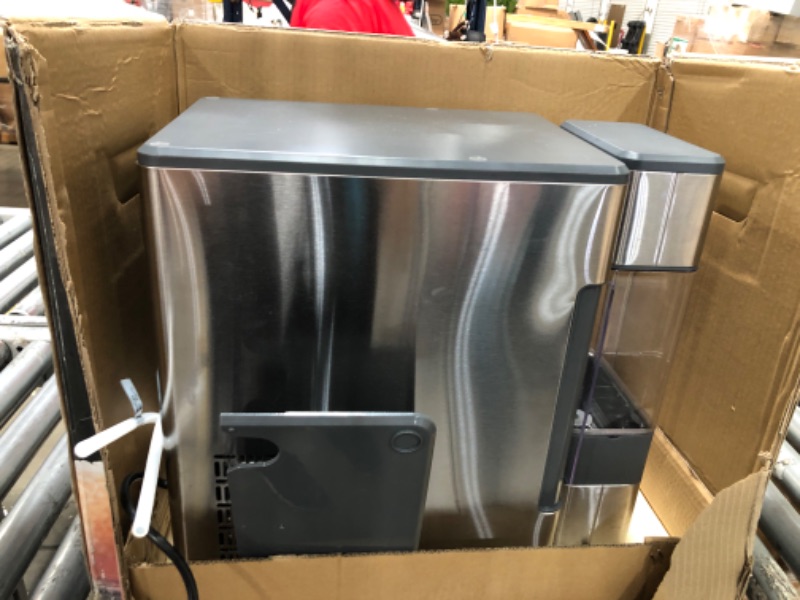 Photo 2 of GE Profile Opal | Countertop Nugget Ice Maker with Side Tank | Portable Ice Machine Makes up to 24 lbs. of Ice Per Day | Stainless Steel Finish
