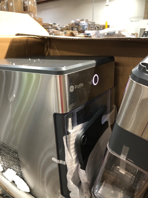 Photo 1 of GE Profile Opal | Countertop Nugget Ice Maker with Side Tank | Portable Ice Machine Makes up to 24 lbs. of Ice Per Day | Stainless Steel Finish

