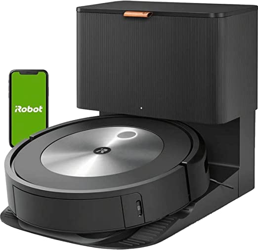 Photo 1 of iRobot Roomba j7+ (7550) Self-Emptying Robot Vacuum – Identifies and avoids obstacles like pet waste & cords, Empties itself for 60 days, Smart Mapping, Works with Alexa, Ideal for Pet Hair, Graphite
