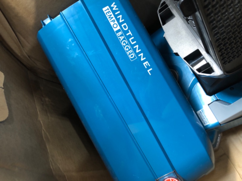 Photo 1 of Hoover WindTunnel T-Series Tempo Bagged Upright Vacuum Cleaner with HEPA Media Filter, For Carpet and Hard Floor, UH30301, Blue
