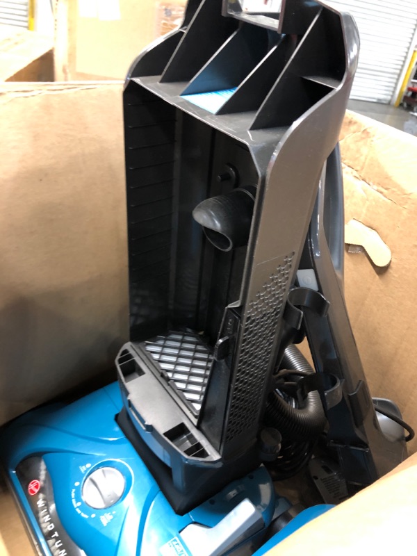 Photo 1 of Hoover WindTunnel T-Series Tempo Bagged Upright Vacuum Cleaner with HEPA Media Filter, For Carpet and Hard Floor, UH30301, Blue
