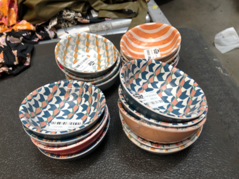 Photo 2 of 4PK-4.5oz 2pk Bamboo and Melamine Mixed Pattern Mini Bowls - Threshold™

