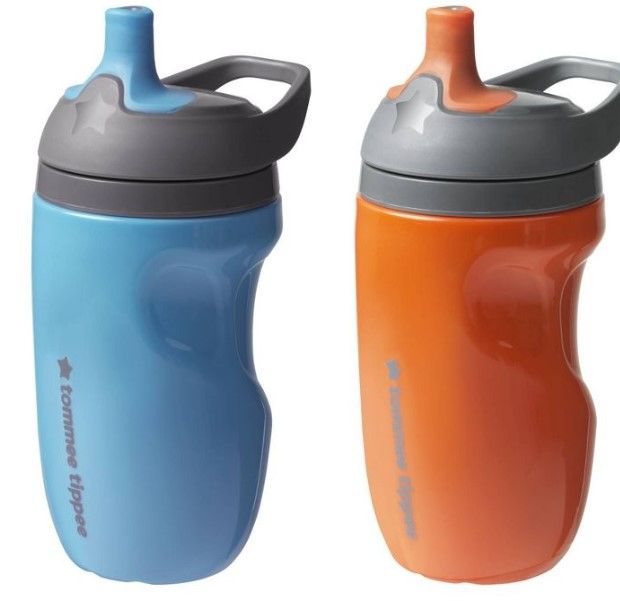 Photo 1 of 2PK-Tommee Tippee 2pk Insulated Sportee Toddler Water Bottle with Handle - 9oz

