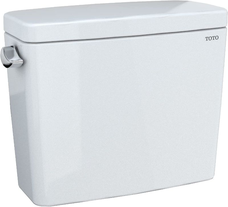 Photo 1 of **HAS MINOR CRACK ON THE BACK**
TOTO Drake 1.6 GPF Toilet Tank with WASHLET+ Auto Flush Compatibility, Cotton White 
