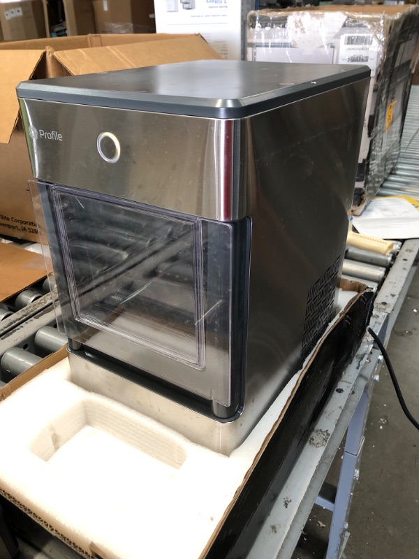 Photo 2 of GE Profile Opal | Countertop Nugget Ice Maker with Side Tank | Portable Ice Machine Makes up to 24 lbs. of Ice Per Day | Stainless Steel Finish
